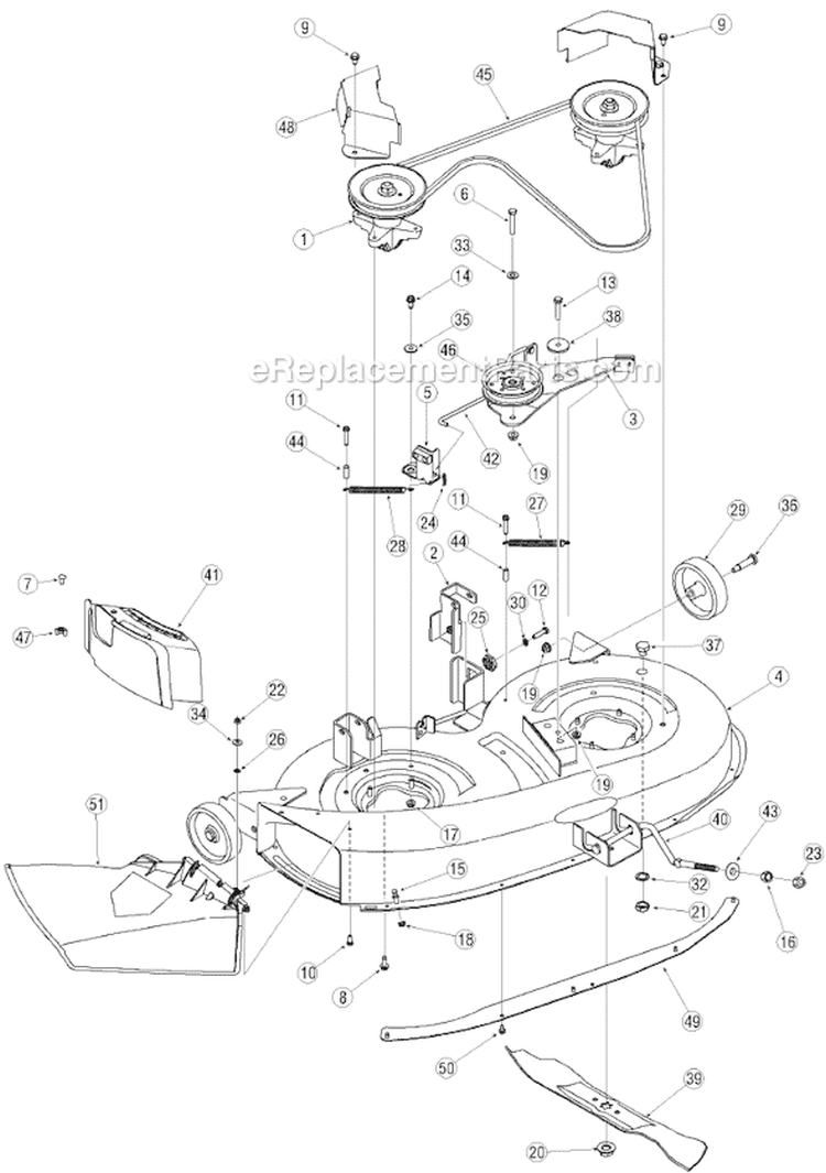 Page A Diagram and Parts List for 13A1760F700 2005 Yard Machines Lawn Tractor
